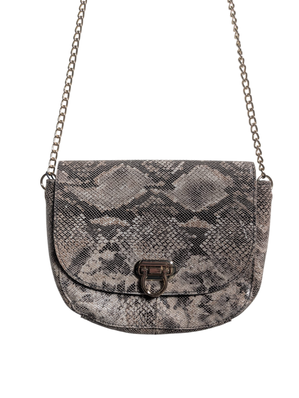 Sac Bandoulière Casadei En Python Authentique - Couleur Beige Gris, Dimensions 21x26x8 Cm, Neuf