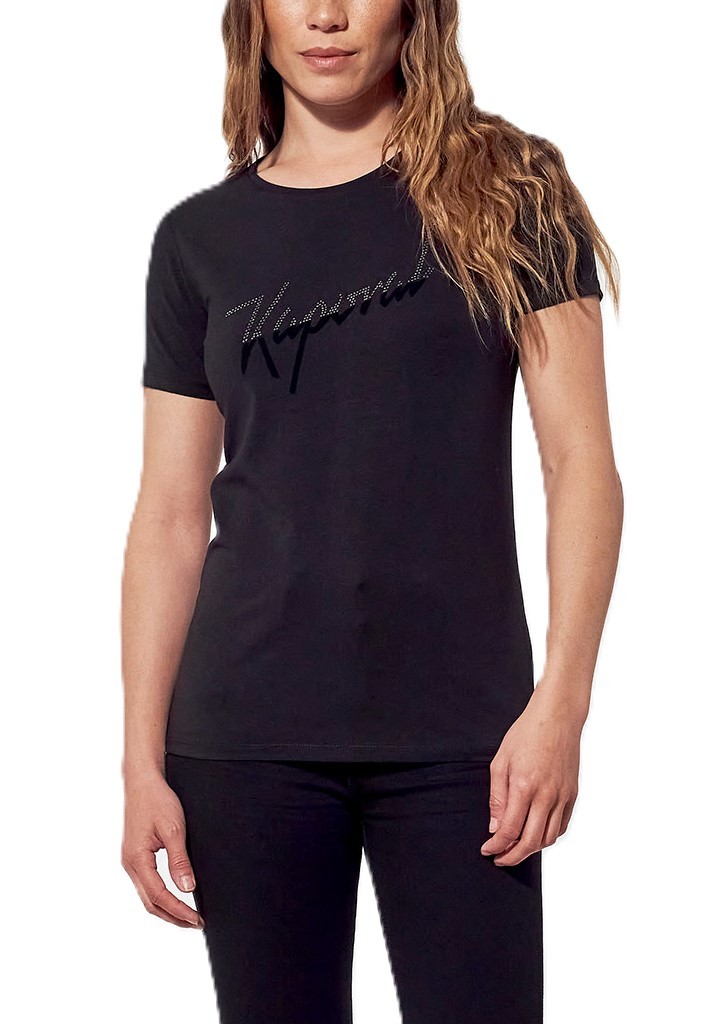 T-shirt Kaporal Noir Imprimé Relief 'We Own The Night' - Occasion Très Bon état - Taille S